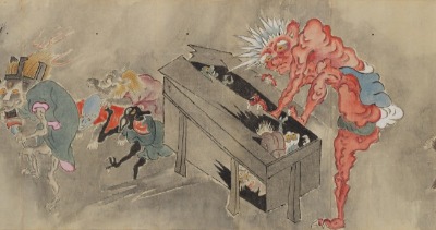 「百鬼夜行（ひゃっきやぎょう）絵巻」模本（部分）