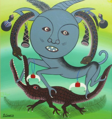 「蛇使いとワニ」