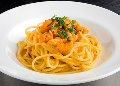 「イタリアン・バル　マルテ」のうにのグチュグチュスパゲッティ