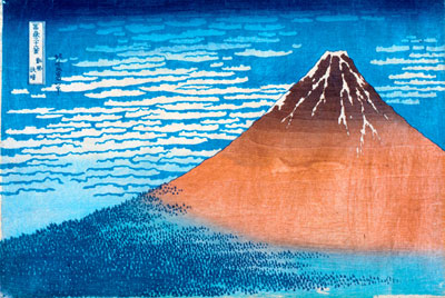 葛飾北斎「富嶽三十六景　凱風快晴」