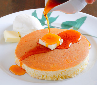 「Ｃａｆｅ　香咲（かさ）」のホットケーキ