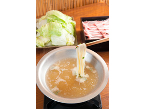  「しょうがの香り。六本木店」の しょうがの香り。しゃぶの締めのうどん