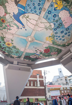 通天閣の天井画　沖谷晃司作（大阪市浪速区）