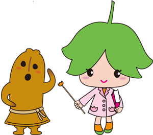 トーハクくん（左）とユリノキちゃん