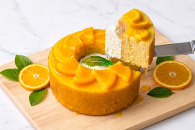 グルテンフリーのオレンジバウムクーヘン