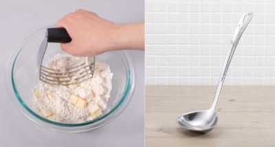 パイブレンダー（左）とSELECT100　レードル25cm（右）